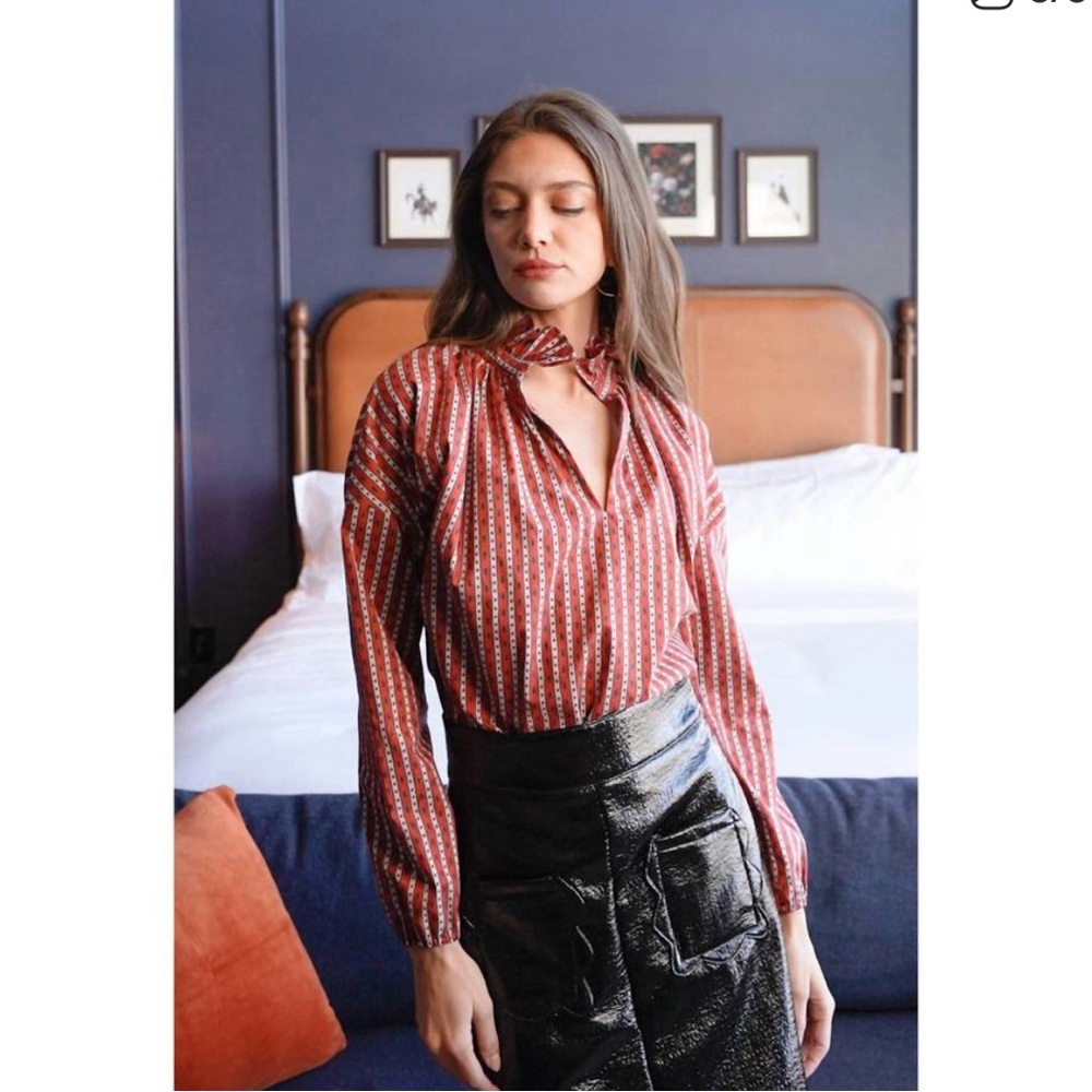 Never A Wallflower Black Patent Leather Skirt Size Small New Made in Los Angeles